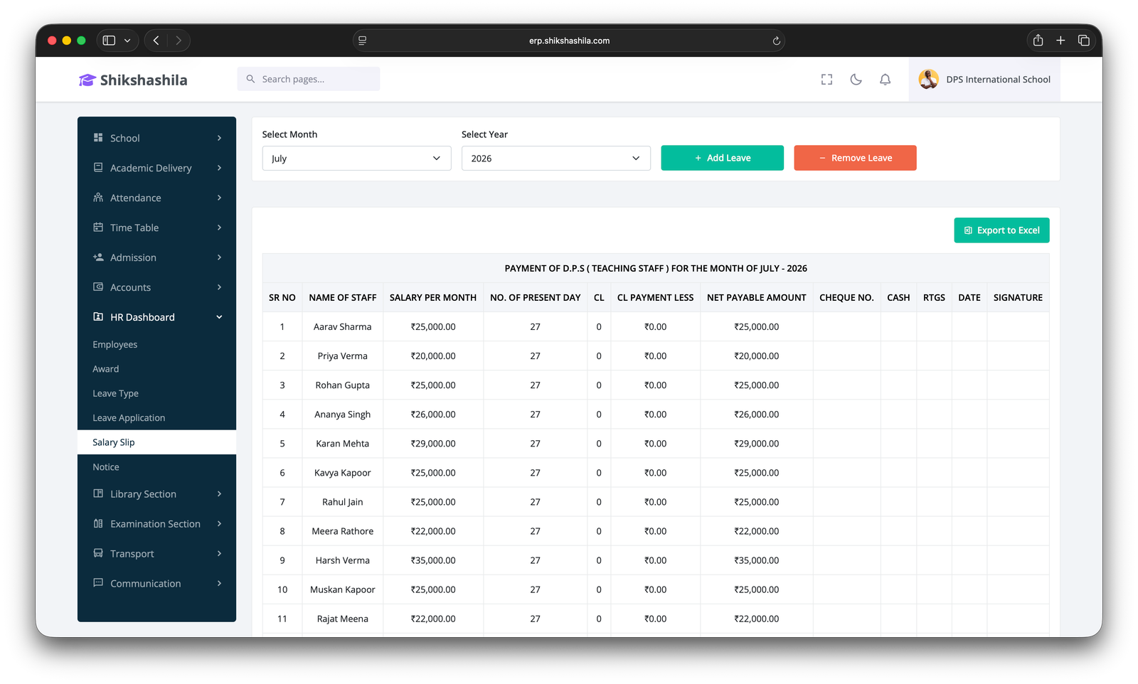 Management Dashboard